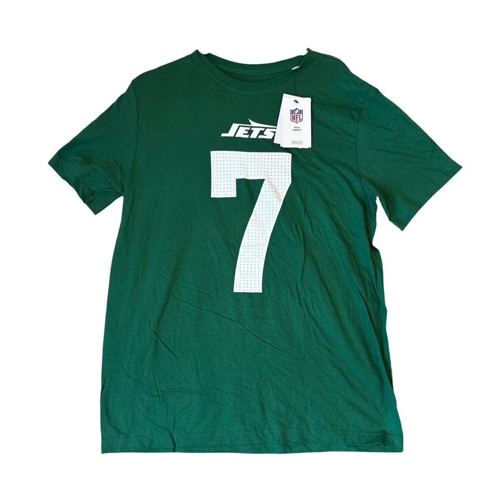 Nike New York Jets Justin Fields #7 T-Shirt Mens Green NWT SIZE M